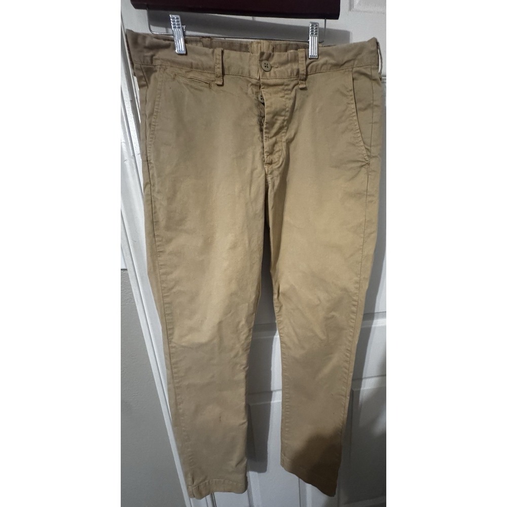 Ralph Lauren Denim Supply Chino Pants Khaki 33x32 Slim Stretch Casual Preppy